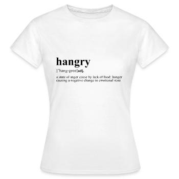 Pizza aux spaghettis en colère Hangry Hunger Foodlover - T-shirt Femme - blanc - Devant - AI Model Female 172 dark (172cm)