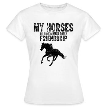 Conception de voûte et conception de chevaux de voûte - T-shirt Femme - blanc - Devant - AI Model Female 172 dark (172cm)