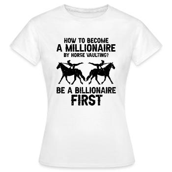 Conception de voûte et conception de chevaux de voûte - T-shirt Femme - blanc - Devant - AI Model Female 172 dark (172cm)