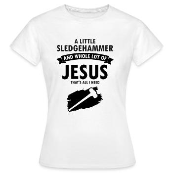 House demolition and house renovation - Women's T-Shirt - white - Front - AI Model Female 172 dark (172cm)