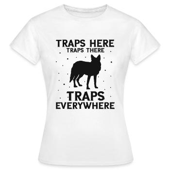 Conception de coyote pour les réacteurs de coyote - T-shirt Femme - blanc - Devant - AI Model Female 172 dark (172cm)