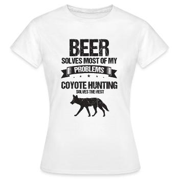 Conception de coyote pour les réacteurs de coyote - T-shirt Femme - blanc - Devant - AI Model Female 172 dark (172cm)