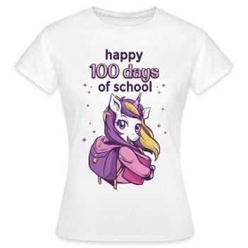 100 Tage Schule, 100. Schultag, 100 Schultage - Frauen T-Shirt - Weiß - Vorne - AI Model Female 172 dark (172cm)