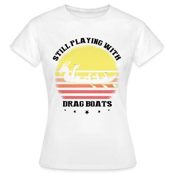Entraîneur de bateau-dragon et bateau-dragon - T-shirt Femme - blanc - Devant - AI Model Female 172 dark (172cm)