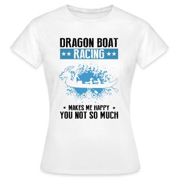 Entraîneur de bateau-dragon et bateau-dragon - T-shirt Femme - blanc - Devant - AI Model Female 172 dark (172cm)