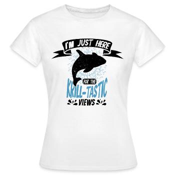 Meeressäuger für Orca-Beobachtung und Buckelwal - Frauen T-Shirt - Weiß - Vorne - AI Model Female 172 dark (172cm)
