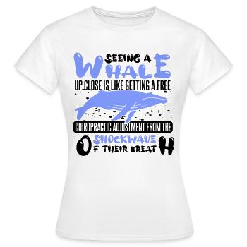 Meeressäuger für Orca-Beobachtung und Buckelwal - Frauen T-Shirt - Weiß - Vorne - AI Model Female 172 dark (172cm)