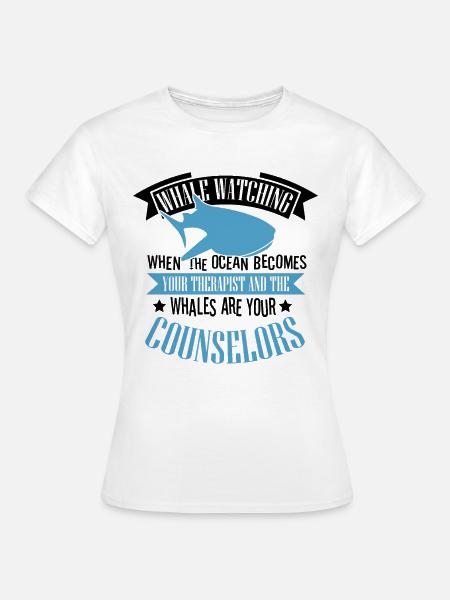 Blauwal für Beluga-Wal und Meeressäuger - Frauen T-Shirt - Weiß