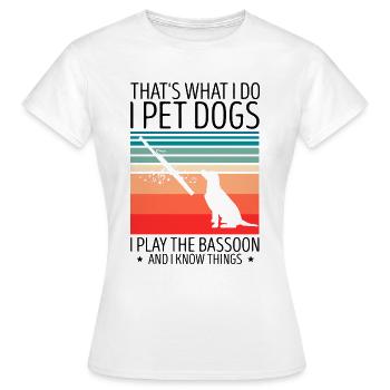 Instrument à vent en bois et instrument à vent basson - T-shirt Femme - blanc - Devant - AI Model Female 172 dark (172cm)