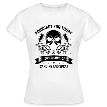 Autolackierer Angebot für Karosserietechniker - Frauen T-Shirt - Weiß - Vorne - AI Model Female 172 dark (172cm)