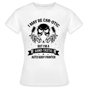 Autolackierer Angebot für Karosseriebauer - Frauen T-Shirt - Weiß - Vorne - AI Model Female 172 dark (172cm)