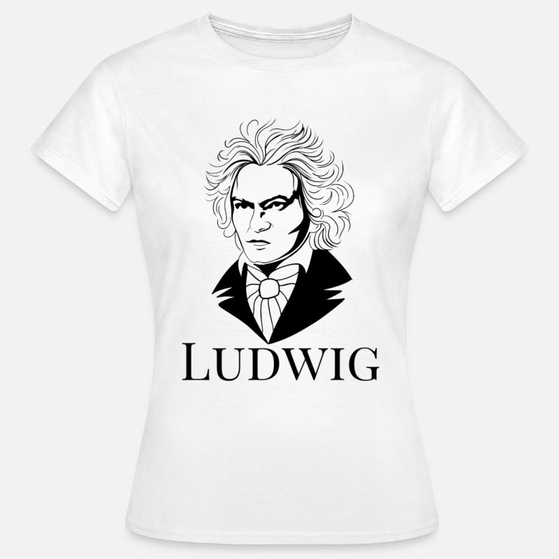 Ludwig van Beethoven - Maglietta da donna - bianco