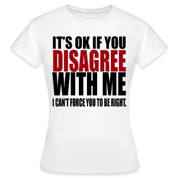 Sarcasme des phrases drôles - T-shirt Femme - blanc - Devant - AI Model Female 172 dark (172cm)