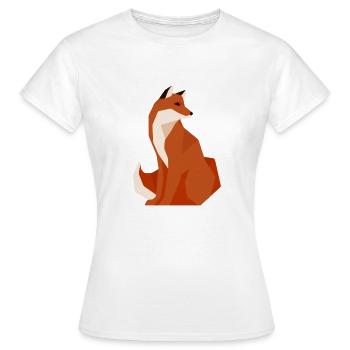 vos - Vrouwen T-shirt - wit - Voor - AI Model Female 172 dark (172cm)