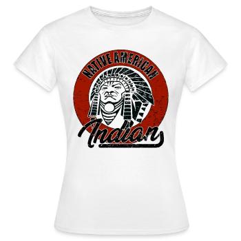Indien - T-shirt Femme - blanc - Devant - AI Model Female 172 dark (172cm)