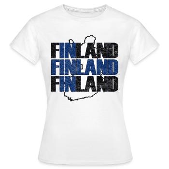 Finland - Women's T-Shirt - white - Front - AI Model Female 172 dark (172cm)