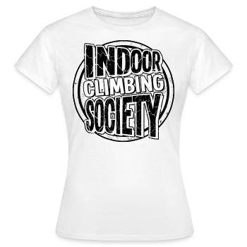 société d'escalade 08 - T-shirt Femme - blanc - Devant - AI Model Female 172 dark (172cm)