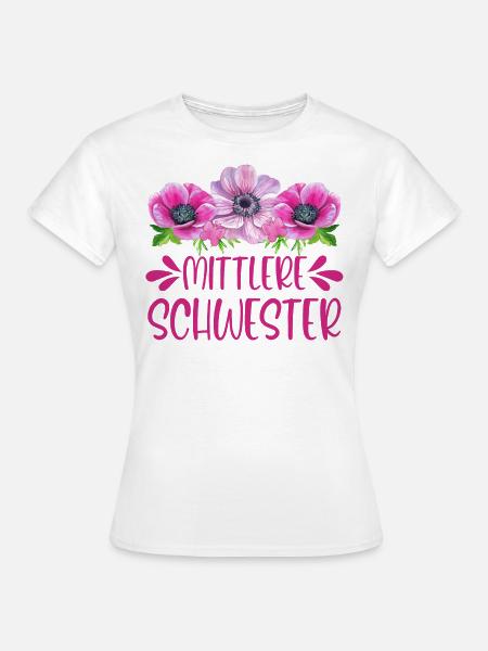 Mittlere Schwester - Frauen T-Shirt - Weiß