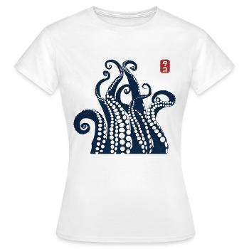 Tentacules de pieuvre - T-shirt Femme - blanc - Devant - AI Model Female 172 dark (172cm)