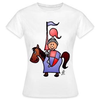 Chevalier - T-shirt Femme - blanc - Devant - AI Model Female 172 dark (172cm)