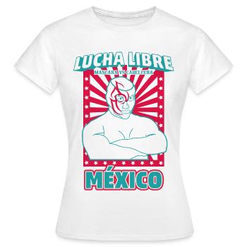 Lutte mexicaine 3 - T-shirt Femme - blanc - Devant - AI Model Female 172 dark (172cm)