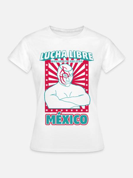 Ringen Mexiko 3 - Frauen T-Shirt - Weiß