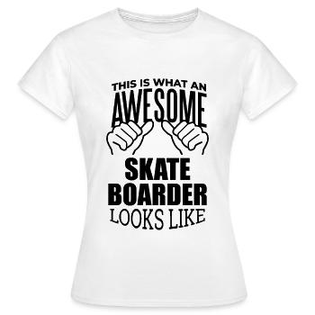 Skateboarder Skateboarder Skateboarder - Frauen T-Shirt - Weiß - Vorne - AI Model Female 172 dark (172cm)