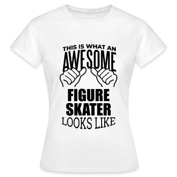Eiskunstläufer, Eiskunstläufer, Eiskunstläufer, - Frauen T-Shirt - Weiß - Vorne - AI Model Female 172 dark (172cm)