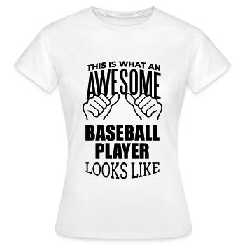 Baseball Baseball Baseball - Frauen T-Shirt - Weiß - Vorne - AI Model Female 172 dark (172cm)