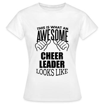 Cheerleader Cheerleader Cheerleader - Frauen T-Shirt - Weiß - Vorne - AI Model Female 172 dark (172cm)