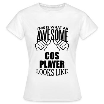 Cosplayer Cosplayer Cosplayer - T-shirt Femme - blanc - Devant - AI Model Female 172 dark (172cm)