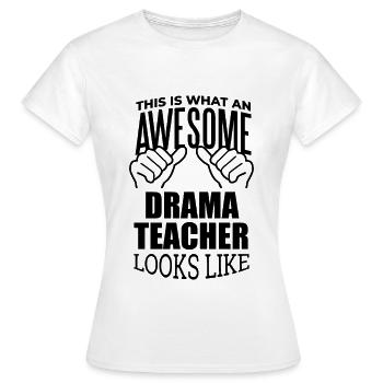 Drame Drame Drame - T-shirt Femme - blanc - Devant - AI Model Female 172 dark (172cm)