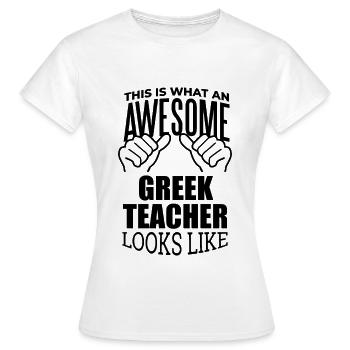 grec grec grec - T-shirt Femme - blanc - Devant - AI Model Female 172 dark (172cm)