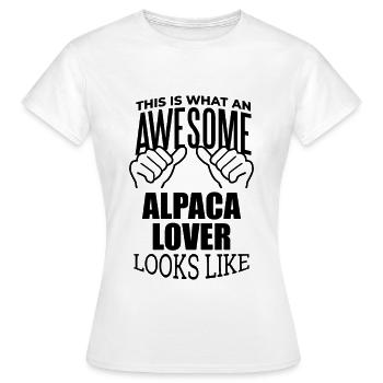 Alpaca Alpaca Alpaca - Women's T-Shirt - white - Front - AI Model Female 172 dark (172cm)