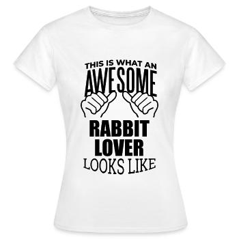 Rabbit Rabbit Rabbit - Women's T-Shirt - white - Front - AI Model Female 172 dark (172cm)
