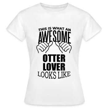 Loutre Loutre Loutre Loutre - T-shirt Femme - blanc - Devant - AI Model Female 172 dark (172cm)