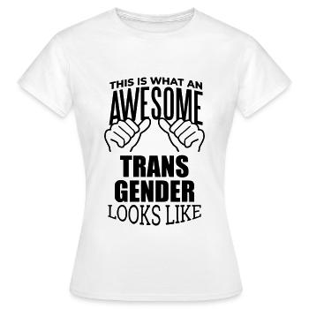 Transgenre Transgenre Transgenre - T-shirt Femme - blanc - Devant - AI Model Female 172 dark (172cm)