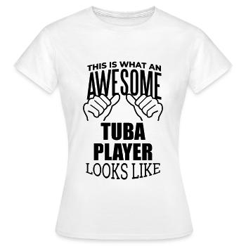 Tuba Tuba Tuba - T-shirt Femme - blanc - Devant - AI Model Female 172 dark (172cm)