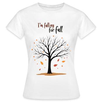 Kahler Baum „Herbstverliebt“ Humor - Frauen T-Shirt - Weiß - Vorne - AI Model Female 172 dark (172cm)