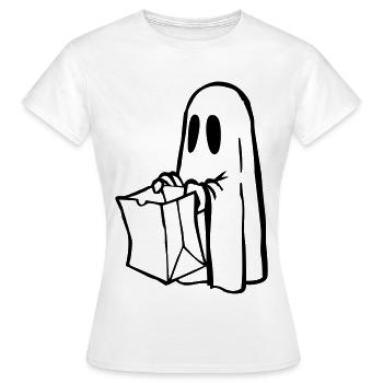 Gespenst - Frauen T-Shirt - Weiß - Vorne - AI Model Female 172 dark (172cm)