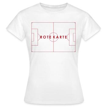 ROTE KARTE outline Fußball Statement - Frauen T-Shirt - Weiß - Vorne - AI Model Female 172 dark (172cm)