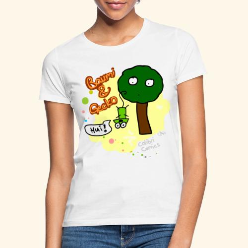 Baumi und Gecko gelber Hintergrund - Frauen T-Shirt
