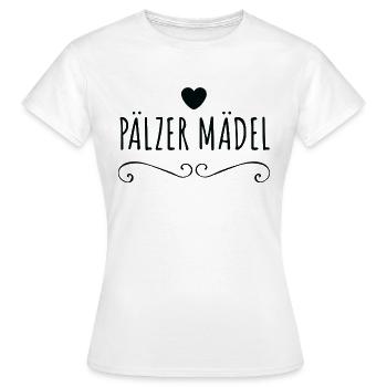 Pälzer Mädel - Pfälzer Mädel - Pfalzgirl Pfälzerin - Frauen T-Shirt - Weiß - Vorne - AI Model Female 172 dark (172cm)