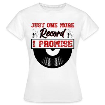 Retro Vinyl Sammlung Schallplatte Plattenspieler - Frauen T-Shirt - Weiß - Vorne - AI Model Female 172 dark (172cm)