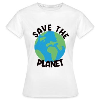 Save The Planet - Frauen T-Shirt - Weiß - Vorne - AI Model Female 172 dark (172cm)