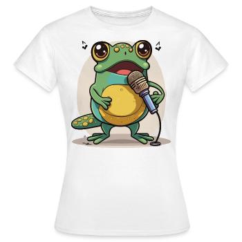 Grenouilles Mélodie - T-shirt Femme - blanc - Devant - AI Model Female 172 dark (172cm)