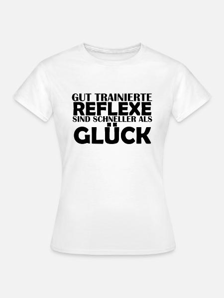 Motorrad Biker Reflexe - Frauen T-Shirt - Weiß