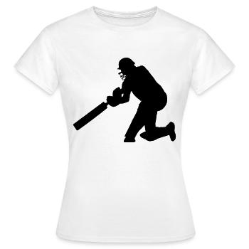 Cricket Kricket Schlagball Thorball - Frauen T-Shirt - Weiß - Vorne - AI Model Female 172 dark (172cm)