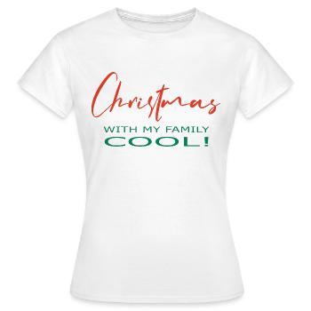 Noël en famille - génial ! - T-shirt Femme - blanc - Devant - AI Model Female 172 dark (172cm)