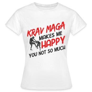 Israelischer Kampfsport Krav Maga - Frauen T-Shirt - Weiß - Vorne - AI Model Female 172 dark (172cm)